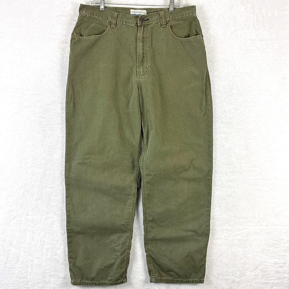 VTG Old Navy Mechanics Jeans Mens 36x32 (35x32) Green Baggy Workwear Skate Y2K
